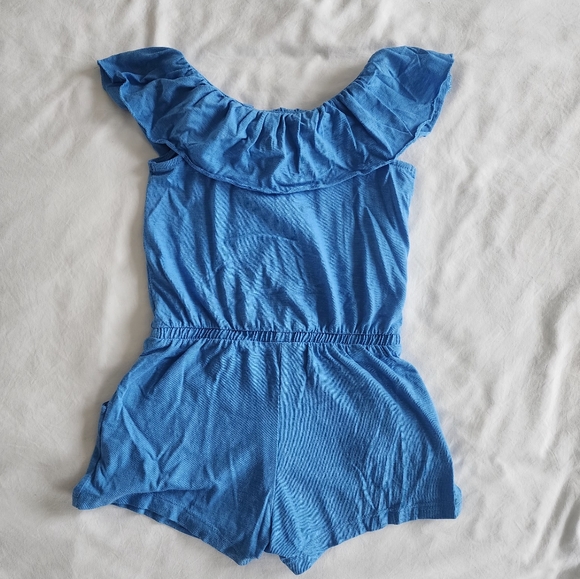 BLUE SUMMERTIME RUFFLE ROMPER!!! SIZE 5 - Picture 2 of 4